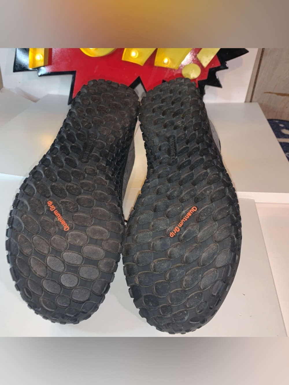 Merrell Grey Barefoot Waterproof Athletic Shoes Boots Mens 13 Used No Box - Picture 7 of 8
